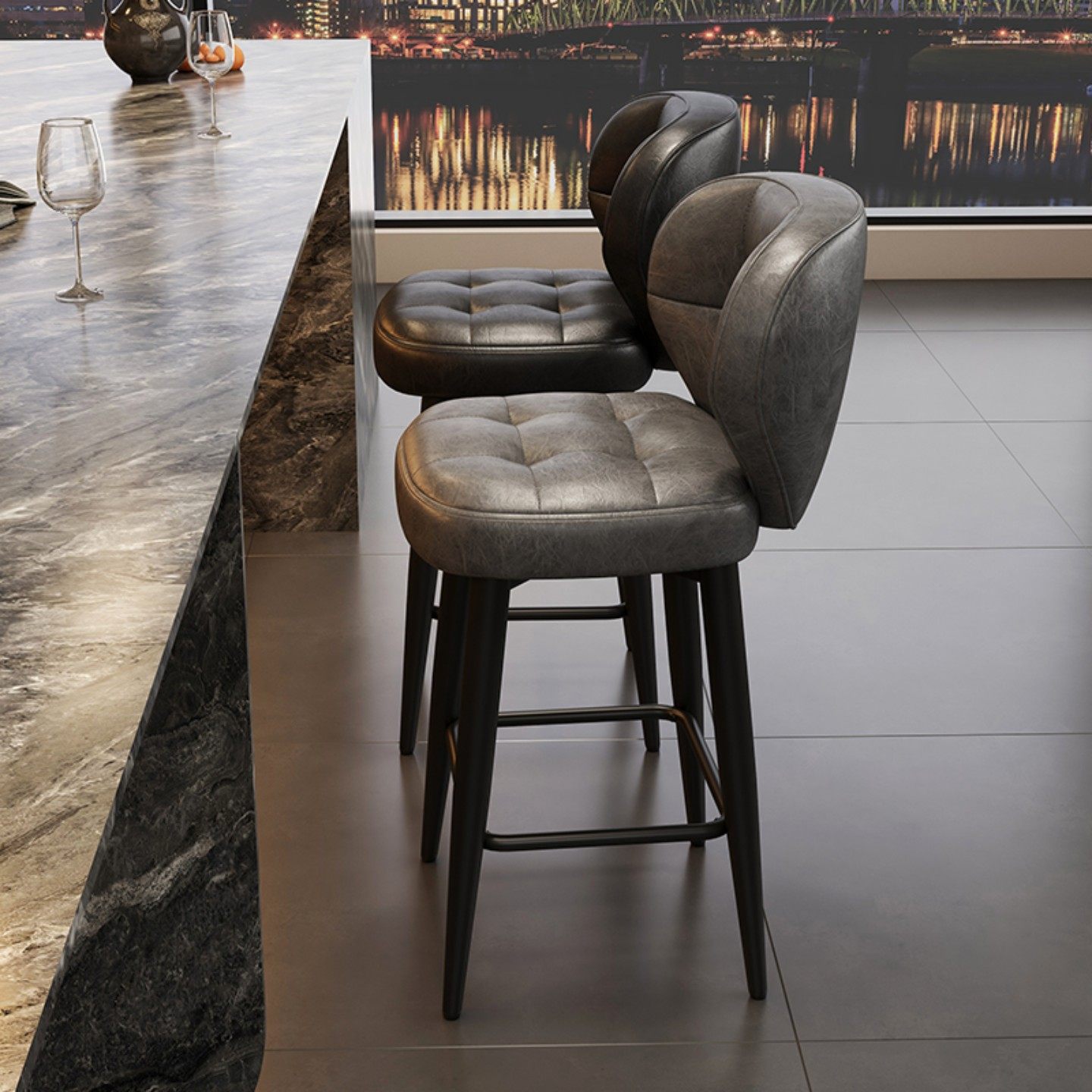 复古吧台椅家用高脚凳铁艺旋转轻奢酒吧椅子靠背商用收银前台座椅,淘宝优惠券,粉丝福利购,淘宝优惠卷