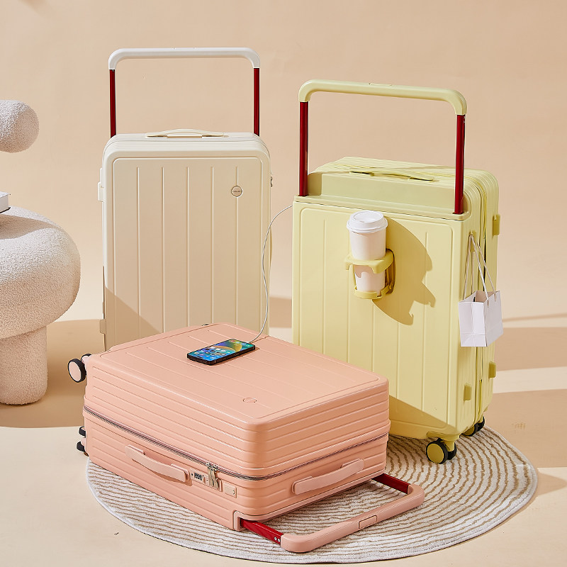 新款2025宽拉杆pc行李箱大容量密码箱女学生拉杆箱出差旅行箱24寸,淘宝优惠券,粉丝福利购,淘宝优惠卷