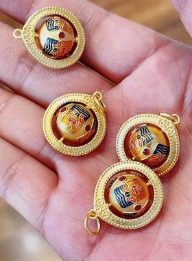 扎基拉姆转运珠吊坠项链毛衣链挂坠沙金滴油配饰diy手串饰品挂件