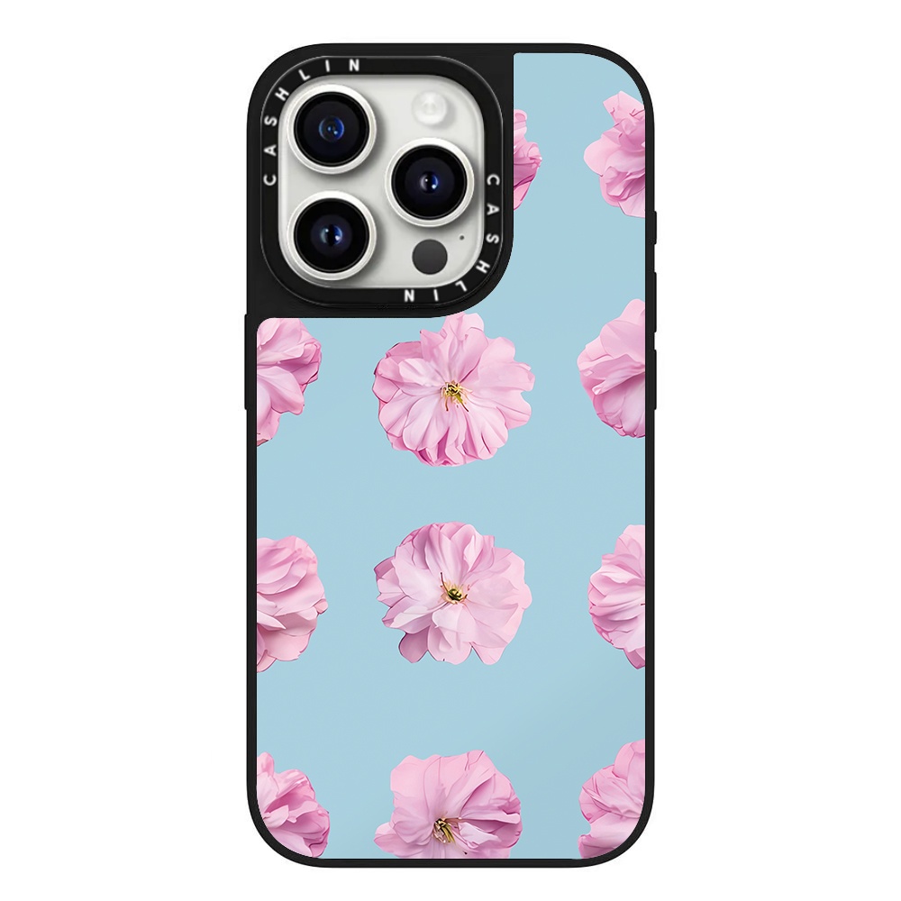 CASHLIN镜面粉色樱花15Pro适用于iPhone16ProMax苹果14Pro可爱12卡通11艺术家13手机壳磁吸明星防摔保护套硬 - 图3