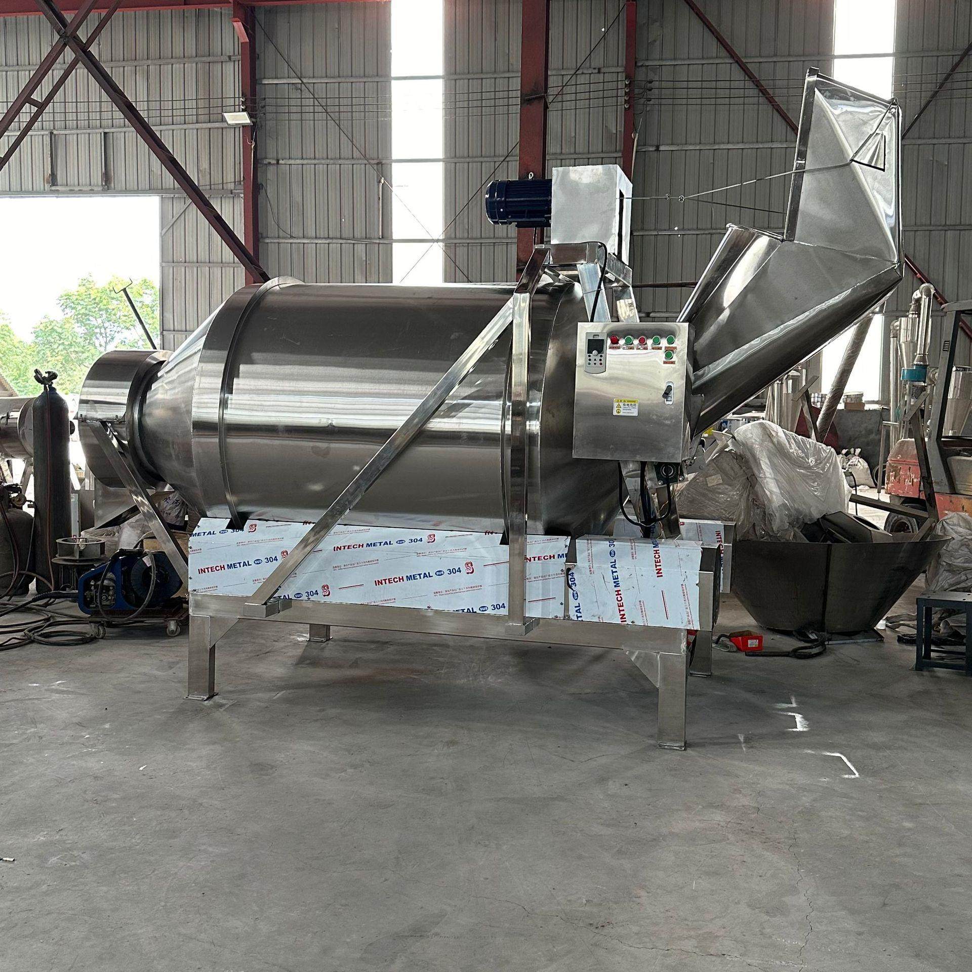 自动进料不锈钢滚筒搅拌机化工原料粉末颗粒大型卧式混合机,淘宝优惠券,粉丝福利购,淘宝优惠卷