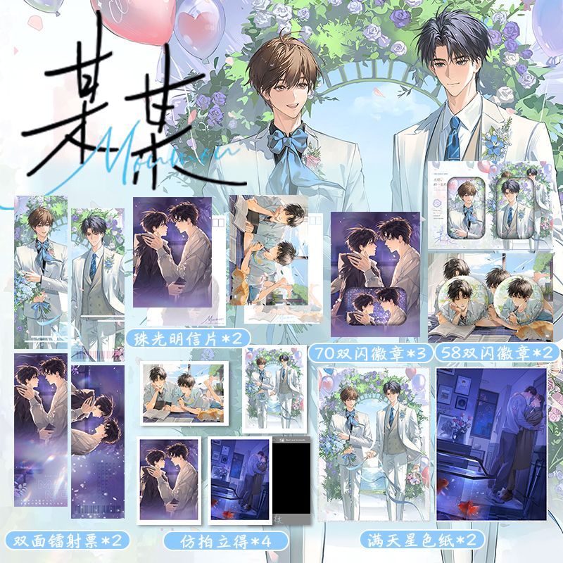 豪华套装某某盛夏衍生周边江添盛望吧唧徽章镭射票精美礼物谷子 - 图1