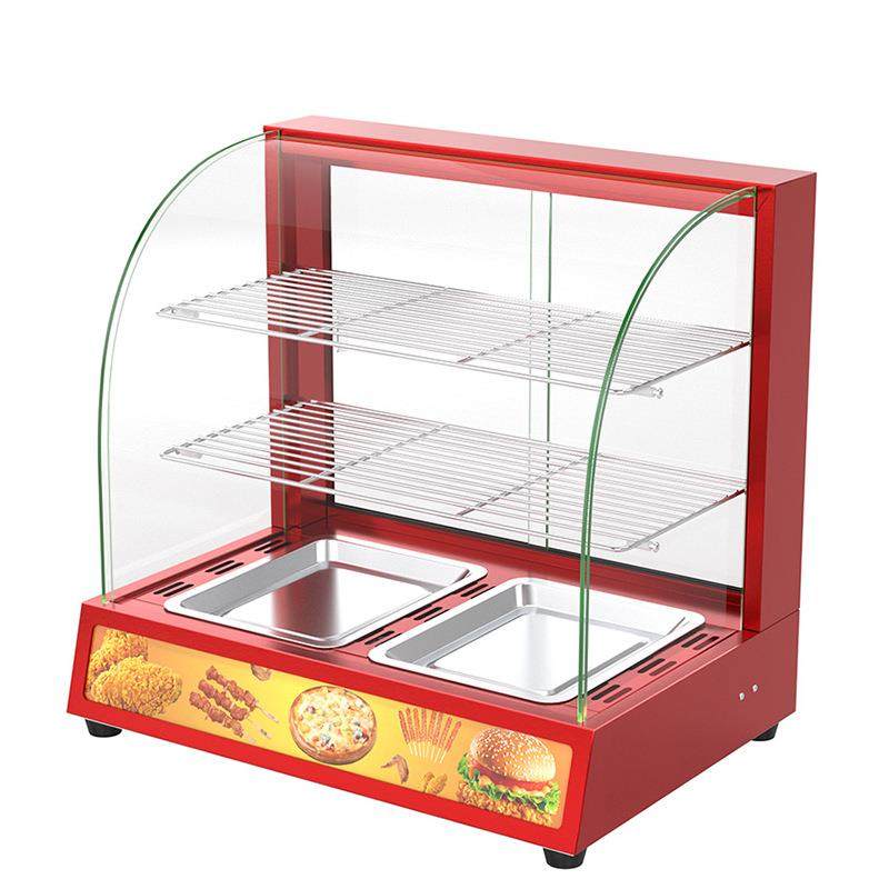 商用2P红色保温柜弧形电热三层快餐薯条恒温展示陈列柜跨境,淘宝优惠券,粉丝福利购,淘宝优惠卷