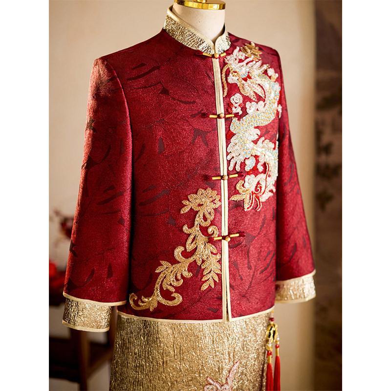 妮悦格秀禾服男士生2026年新款新郎结婚中式礼服接亲敬酒服龙凤褂,淘宝优惠券,粉丝福利购,淘宝优惠卷