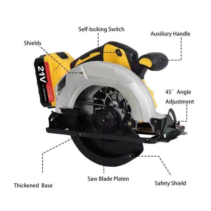 7英寸锂电锯电圆锯无刷21V切割机电锯木工具木板大理石切割机,淘宝优惠券,粉丝福利购,淘宝优惠卷