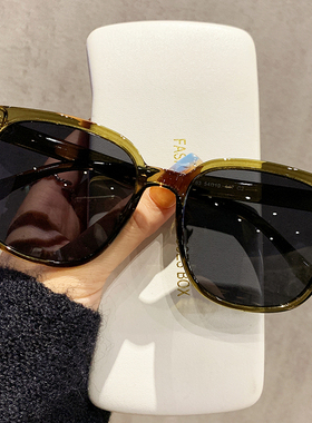 黑色墨镜男士开车专用防紫外线偏光司机眼镜GM太阳镜女近视度数