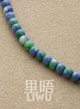 里晤LIWU925纯银雨彩石串珠项链银扣送闺蜜送女友显白生日礼物