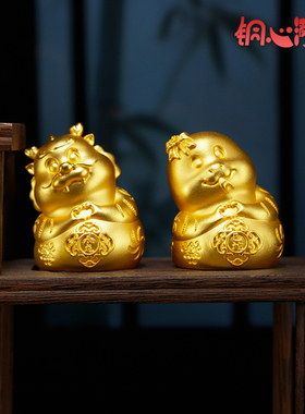 铜心满福《十二生肖鎏金摆件》