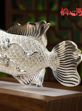 铜心满福《金龙鱼》纯铜鲤鱼摆件