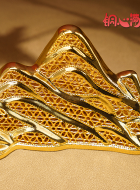 铜心满福《花丝金山》招财笔架