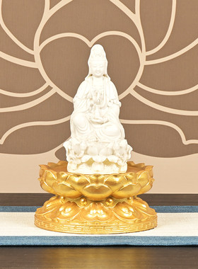 观音菩萨佛像莲花台佛底座加高底托F须弥摆件底座家用佛台供奉木