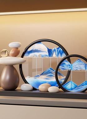 德国时来运转流沙画摆件客厅电视柜酒柜轻奢高级家居装饰品办公室