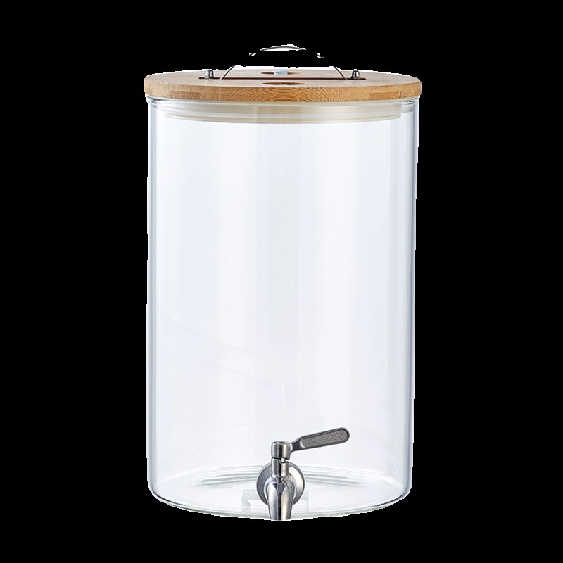 高硼硅耐热玻璃储物瓶可乐桶玻璃泡酒桶大容果汁桶啤酒容器带龙头 - 图3