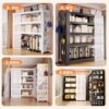 No-brainer home shelves with perforated board dust-proof curtains