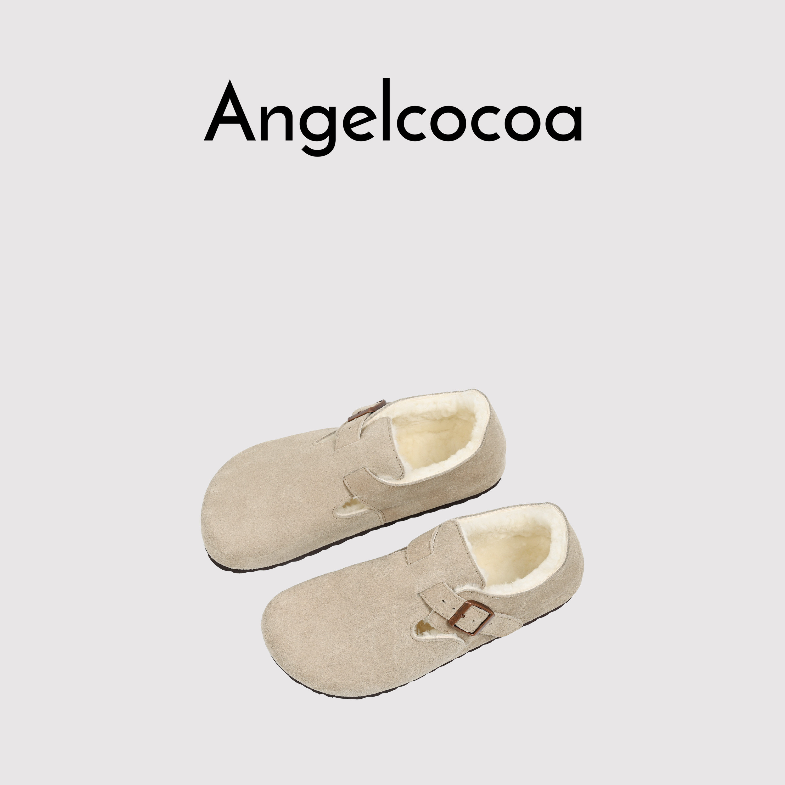 日本Angelcocoa秋冬季新款全包平底一脚蹬软底休闲勃肯单鞋,淘宝优惠券,粉丝福利购,淘宝优惠卷