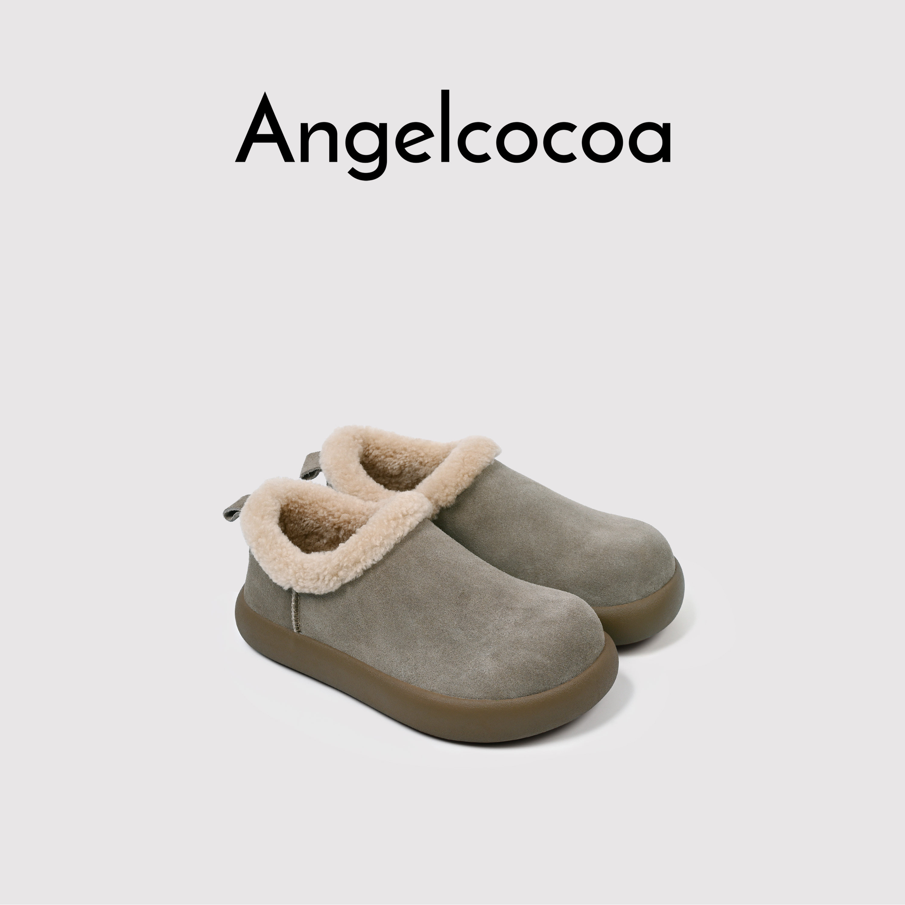 日本Angelcocoa厚底复古一脚蹬懒人勃肯鞋女秋冬加绒单鞋,淘宝优惠券,粉丝福利购,淘宝优惠卷