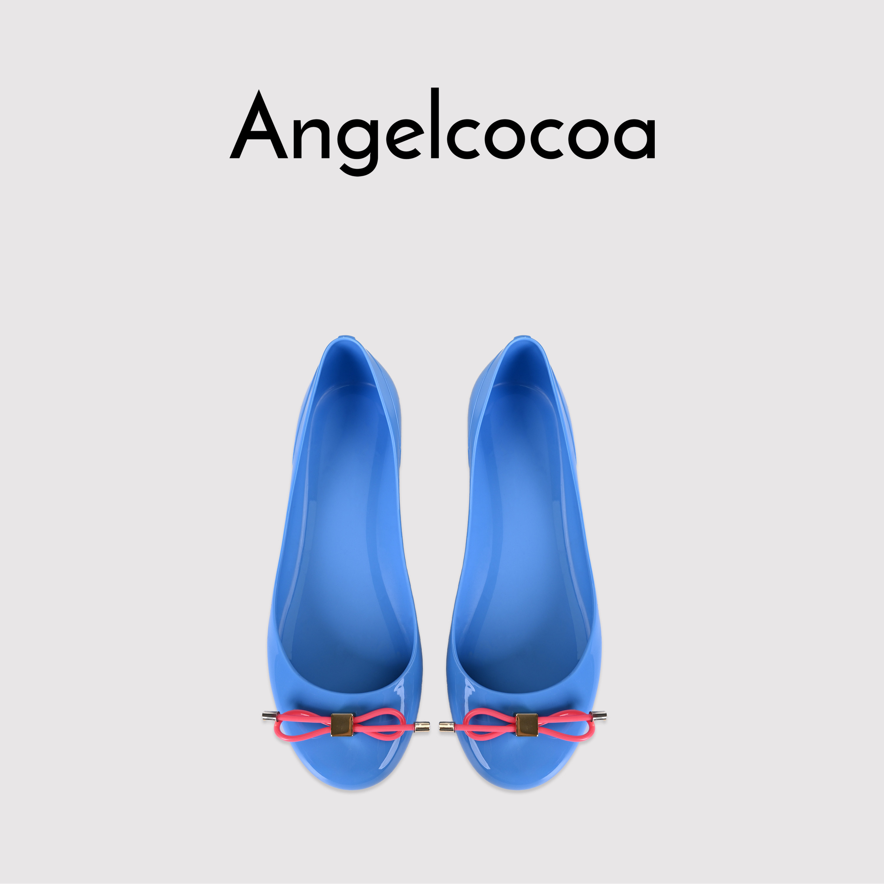 日本Angelcocoa圆头女鞋果冻鞋2025新款沙滩鞋一脚蹬蝴蝶结平底鞋,淘宝优惠券,粉丝福利购,淘宝优惠卷