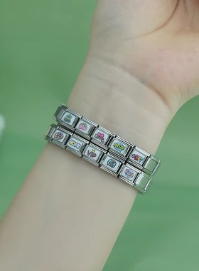 原创可爱字母手链DIY女现速发货