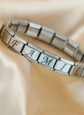女小众简约英文字母手链现速发货