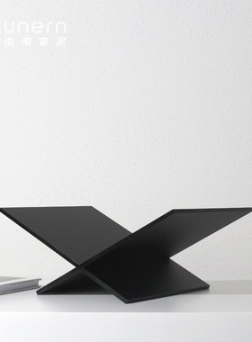 现代简约样板房间书房桌面亚克力书架摆件办公室艺术桌面软装饰品