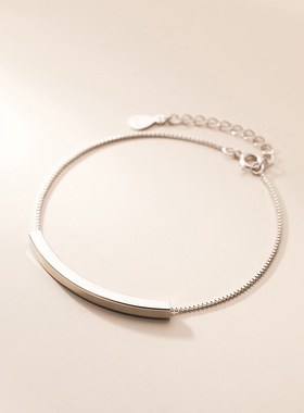 小众设计一字链条手链女简约复古高级感轻奢冷淡风闺蜜2023年手饰