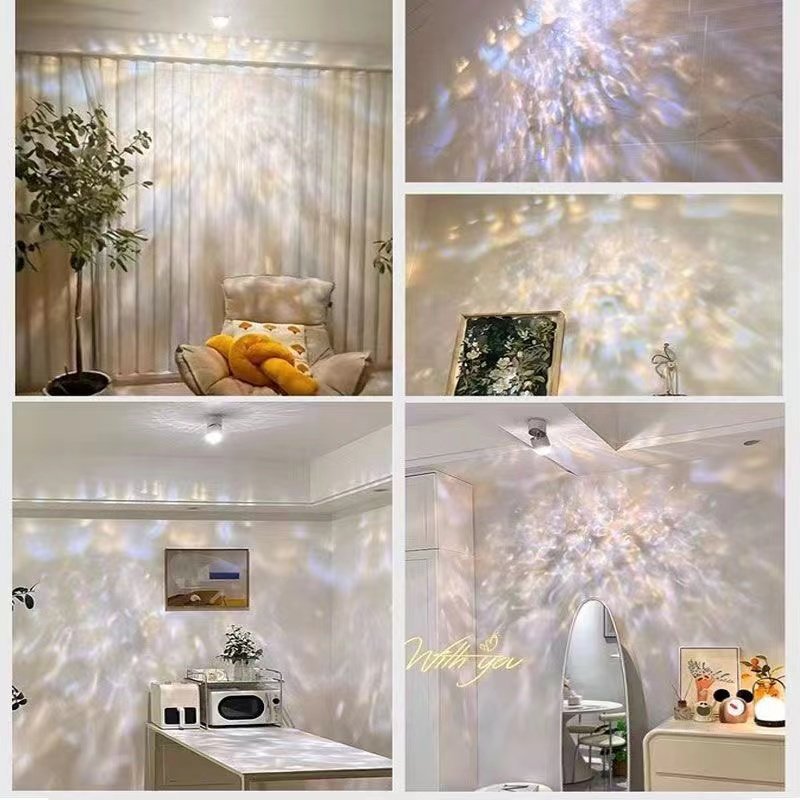 明装动态水波纹射灯玄关客厅卧室背景墙暗装嵌入式洗墙灯夕阳筒灯,淘宝优惠券,粉丝福利购,淘宝优惠卷