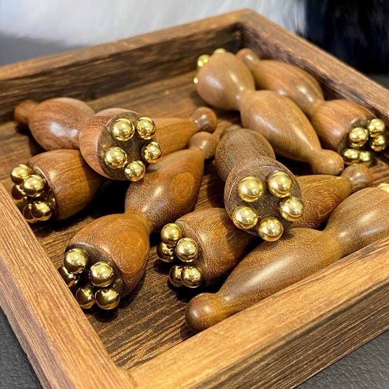 黑眼圈不用怕！小莲蓬眼霜棒黄铜眼部按摩拨筋棒点穴美容护肤工具,淘宝优惠券,粉丝福利购,淘宝优惠卷