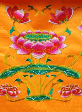 可定制绣品供桌佛台家用装饰凸F字佛光普照多款莲花桌围布