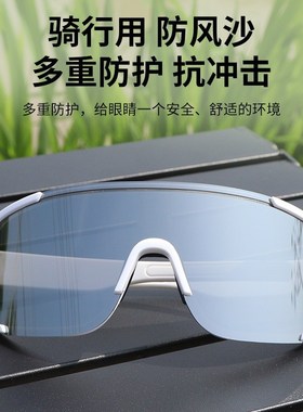 骑行眼镜日夜两用可戴近视套镜防虫男款女专业墨T镜防风护目镜登