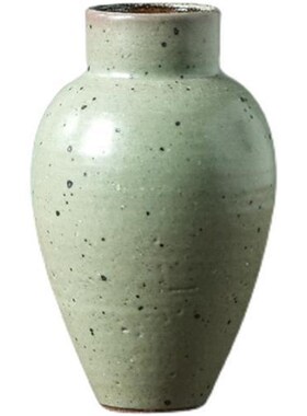 手工创意日式陶瓷小m花插禅意复古做旧陶艺花瓶插花摆件客厅装饰