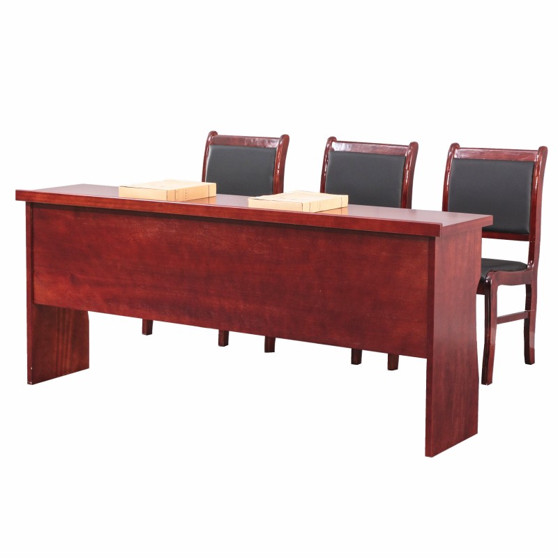 直销新品大小型会议桌q椅组合双人木皮油漆条形党员会议室培训主 - 图3