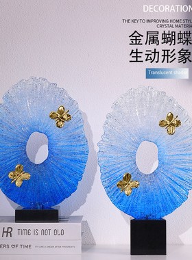 高级感轻奢现代酒店客厅玄关酒柜摆件高档装饰品乔迁新居礼物家居