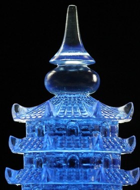 古法琉璃龙d龟9层文昌塔水晶招财摆件居家九层塔书桌书房桌面摆件