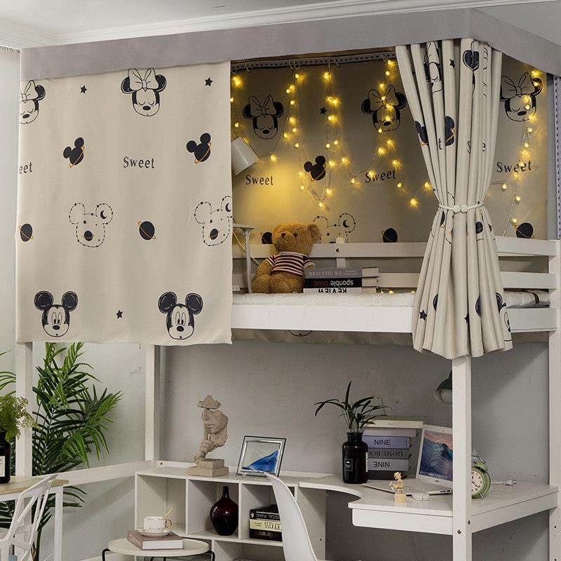 寝室床帘强遮光布窗帘宿舍上铺帘子围帘动漫卡通女学生下铺隔断帘,淘宝优惠券,粉丝福利购,淘宝优惠卷
