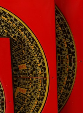 极速瑞祥罗盘风水盘高精度铜面板综合I罗经仪指南针八卦电木摆件