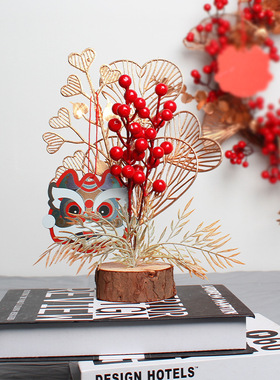 极速2022新年装l饰品圣诞树摆件乔迁之喜新居礼品春节新年虎年搬