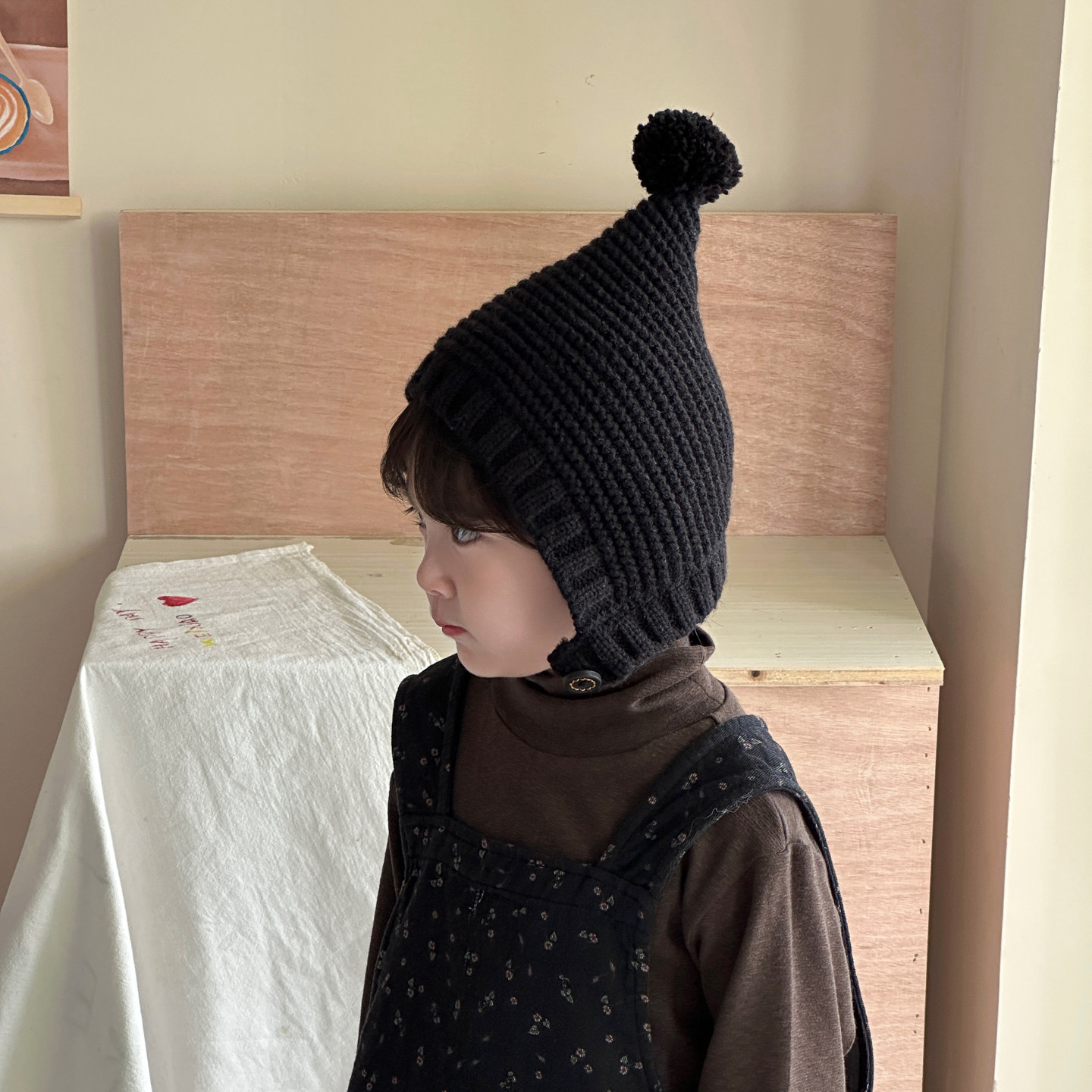 宝宝帽子秋冬季男宝宝毛线帽韩系洋气时髦婴幼儿尖尖帽针织护耳帽,淘宝优惠券,粉丝福利购,淘宝优惠卷