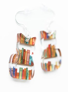 猫状书架树脂夜光吊坠项链个性纯手工情侣男女生日礼物