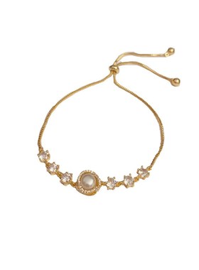 日韩风时尚轻奢小众锆石缠绕珍珠手链女高级设计感百搭手饰