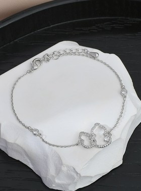 真金电镀微镶锆石气质手饰女高级感中国风葫芦手链个性时尚手镯潮