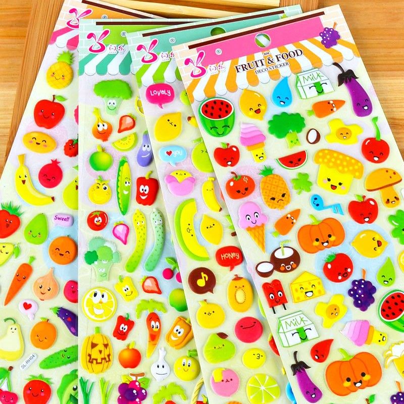 儿童贴画立体3D贴纸水果卡通表情可爱笑脸萌萌果标标签幼儿园粘贴,淘宝优惠券,粉丝福利购,淘宝优惠卷