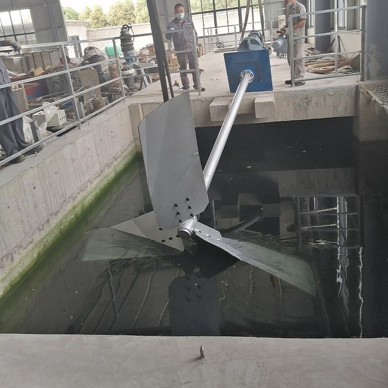 立式水翼桨式搅拌机污水处理设备不锈钢混凝池絮凝池水翼搅拌机 - 图1