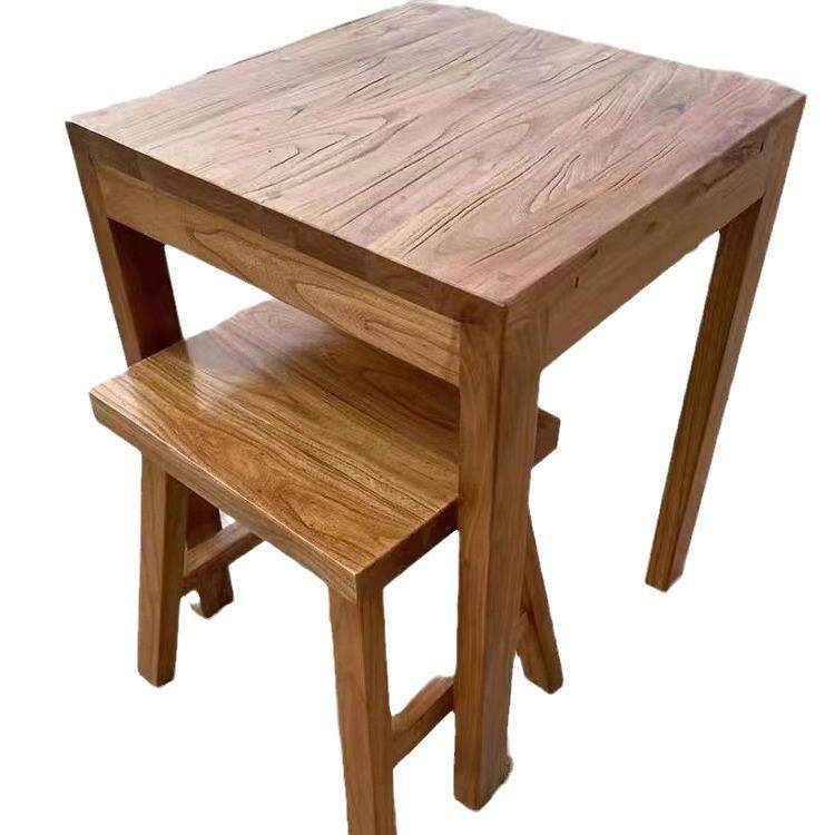 老榆木全实木大板餐桌椅组合长条桌凳日式家用原木工作台长方形桌,淘宝优惠券,粉丝福利购,淘宝优惠卷