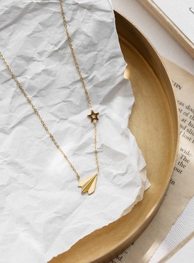 2023新款飞机项链女夏轻奢小众网红潮设计感冷淡风不掉色锁骨链潮