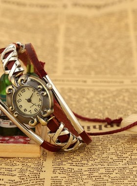 甜美可爱风串珠真皮手链 女生牛皮手链 学生手链 精美礼品礼物