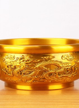 铜龙凤聚宝盆摆件十二生肖客厅店铺M办公室家居饰品工艺品