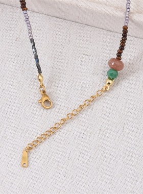 项链法式温柔串珠颈链时尚复古简约气质高级感锁骨链女天然石珍珠