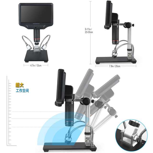 Anton Star HD 7-inch large screen 3D digital microscope industrial maintenance mobile phone repair watch jewelry appraisal Anton Star HD 7-inch large screen 3D digital microscope industrial maintenance mobile phone repair watch jewelry appraisal