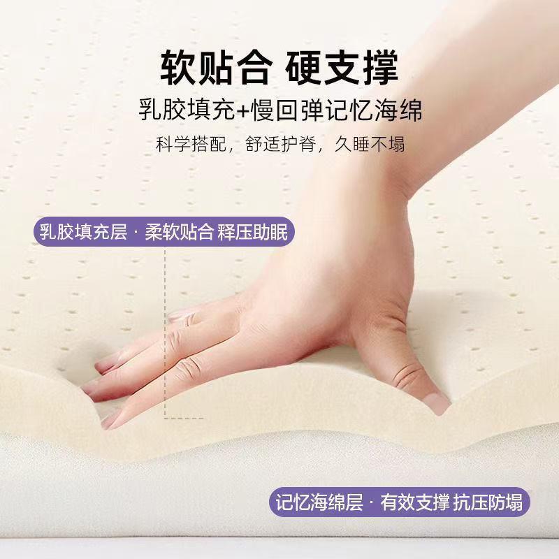 A类加厚乳胶床垫记忆海绵软垫双人家用卧室软垫学生宿舍单人地垫 - 图0