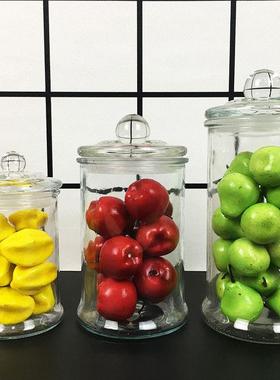 样板房间厨房软装摆件售楼展厅橱柜密封罐装饰品创意现代简约轻奢